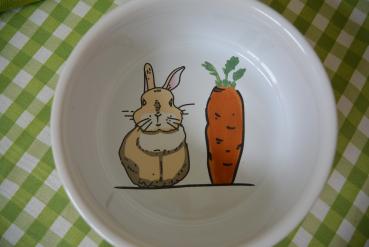 Keramiknapf "Rabbit with carrot"